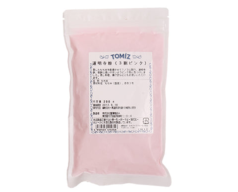 GLUTINOUS RICE-3 PARTS PINK 200G (#100688)