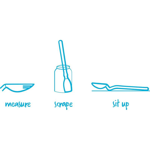 BLUE SIT-UP MINI SILICONE SPOON (#102185)