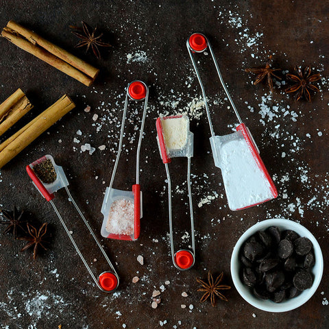 SCRAPE LEVEL MEASURING SPOON SET 4PC (#102203)