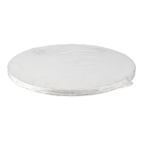 ROUND CAKE BOARD 9" GLOSSY WHITE 5PC (#102339)