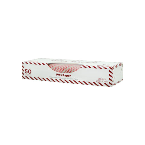 WAX PAPER STRIPES 218X250MM 50PC (#102556)