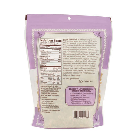 GRANOLA CINNAMON RAISIN 12OZ (#102714)