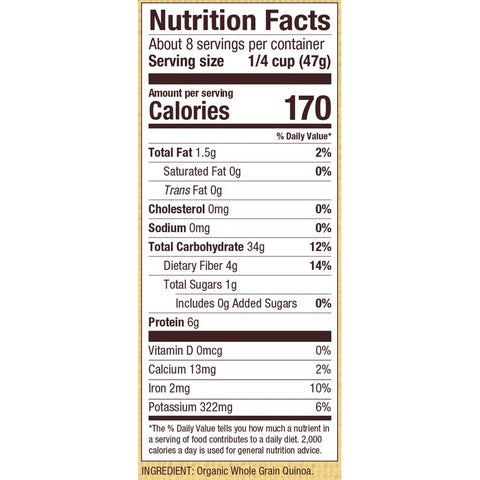 ORG TRICOLOR QUINOA GRAIN 13OZ (#102768)