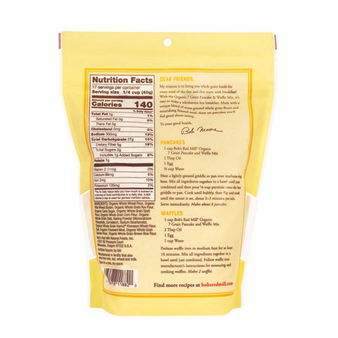 ORGANIC 7 GRAIN PANCAKE AND WAFFLE MIX 24OZ (#102772)