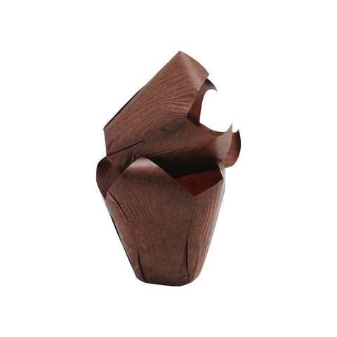 BAKING CASES TULIP 11X11CM BROWN 200PC (#103467)