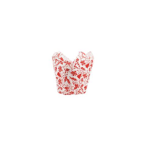 BAKING CASES TULIP 11X11CM XMAS TREE RED 200PC (#103468)