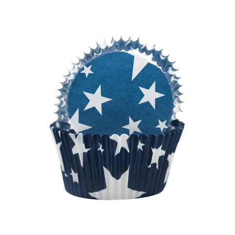 BAKING CASES GREASEPROOF 110MM STAR BLUE 500PC (#103491)