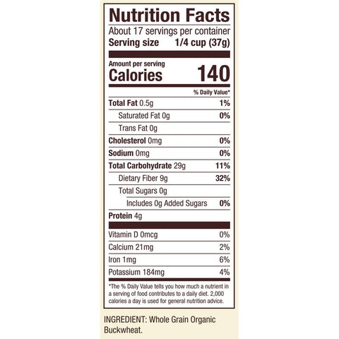 BUCKWHEAT FLOUR ORG 22OZ (#103640)