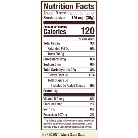 WHOLE GRAIN OAT FLOUR 20OZ (#103927)