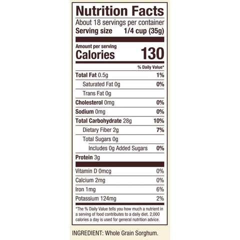 GF WHITE SWEET SORGHUM FLOUR 22OZ (#104469)