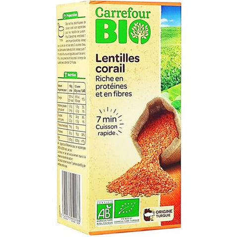 ORGANIC CORAL LENTILS 450G (#117636)