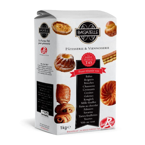 ROUGE FLOUR T45/BAGATELLE (FOR PATISSERIE & VIENNOISERIE) 1KG (#104881)