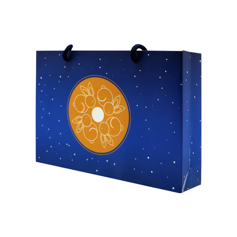 MOONCAKE PAPER BAG 8S DARK BLUE 247X145X54MM (#104899)