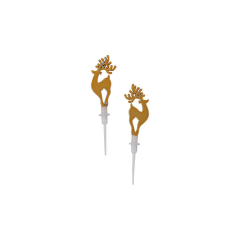 DECOR ON PICK X'MAS REINDEER 9.4X2.2CM 1009 (#105228)