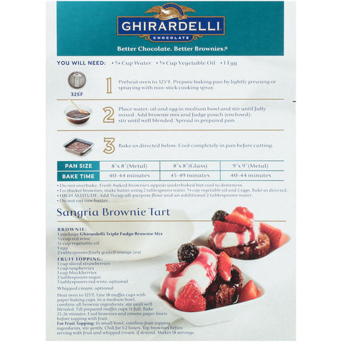 TRIPLE CHOCOLATE FUDGE BROWNIE MIX 524G (#105314)