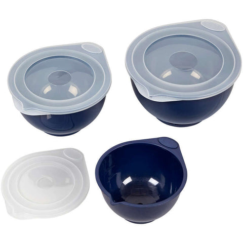 6PC NAVY BLUE COVERED BOWL SET 2103-0-0063 (#105386)