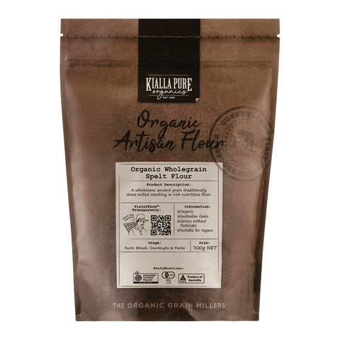 ORGANIC WHOLEGRAIN SPELT FLOUR 700G (#105458)