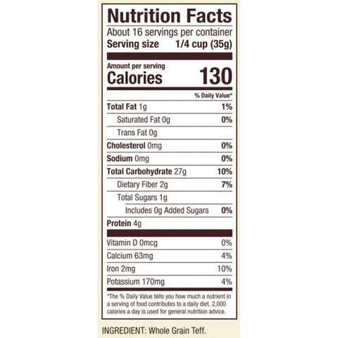 GLUTEN FREE FLOUR TEFF 20OZ (#105645)