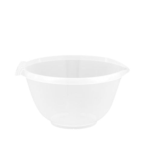 4L PP MIXING BOWL CLEAR COLOUR 30X28X16CM (#105868)