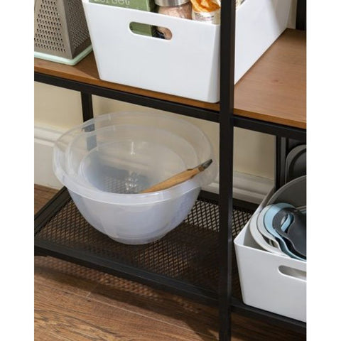 4L PP MIXING BOWL CLEAR COLOUR 30X28X16CM (#105868)