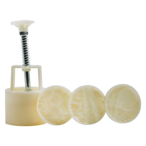 MOONCAKE MOULD PLASTIC CHINESE 65G 4PC (#106603)