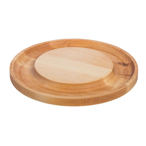 MAPLE 12 INCH ROUND CHEESE BOARD WITH CRACKER GROOVE (#106655)