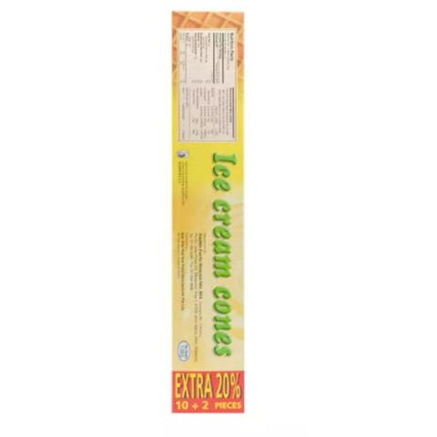 ROLLED SUGAR ICE CREAM CONE 12PC Ø42MMX112MM (#106885)