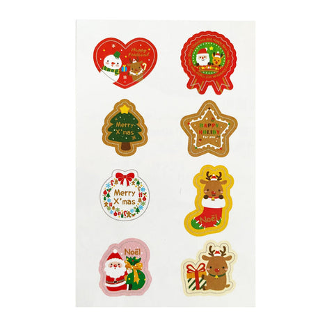 X'MAS STICKER B114 8PC (#107041)