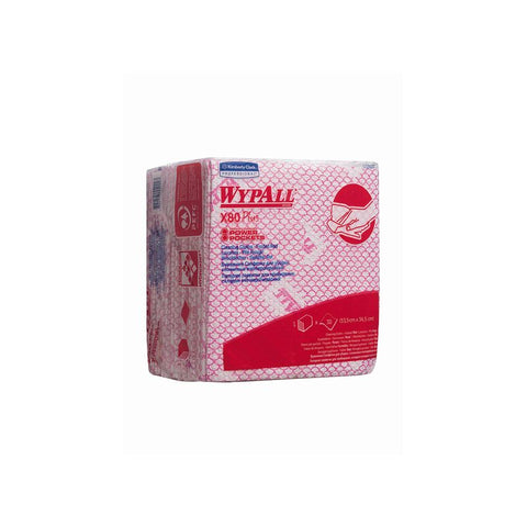 WIPER X80 PLUS RED 33.5X34.5CM 30SHT (#107515)