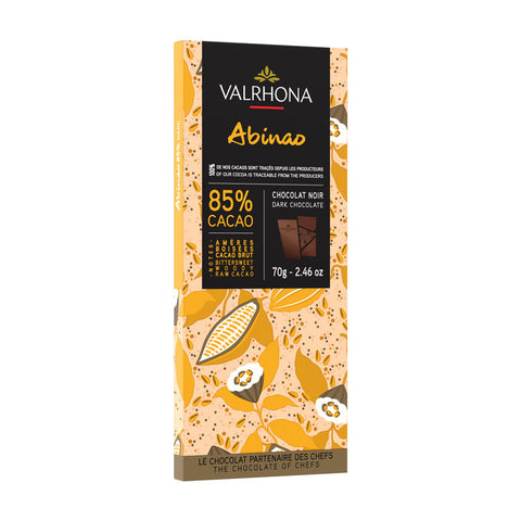 DARK CHOC ABINAO 85% VALRHONA 70G (#107675)