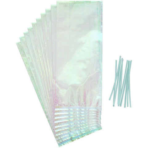 IRIDESCENT SNOWFLAKE TREAT BAG 1912-0-0408 10PC (#108109)