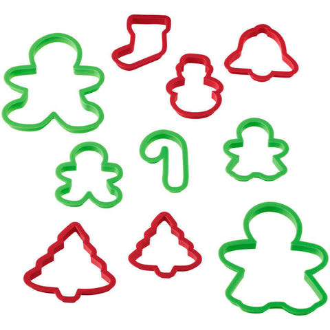 XMAS PLASTIC CUTTER SET 2304-3956 10PCS (#108136)