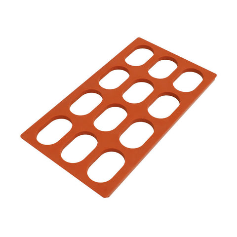 SILICONE MOULD DACQUOISE 12CAV 34X19X1CM UN33110 (#108759)