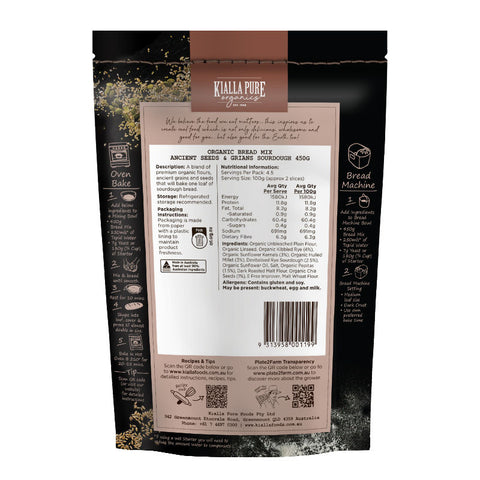 ORG ANCIENT SEEDS&GRAINS SOURDOUGH BREAD MIX 450G (#109239)