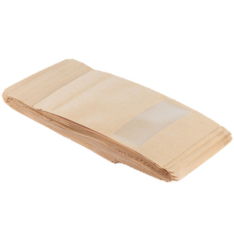 KRAFT ZIPLOCK BAG 200G 12X20CM (#110268)