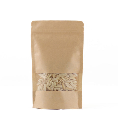 KRAFT ZIPLOCK BAG 200G 12X20CM (#110268)