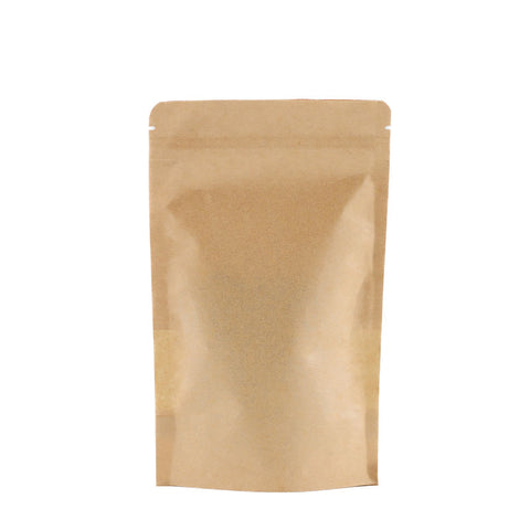 KRAFT ZIPLOCK BAG 200G 12X20CM (#110268)