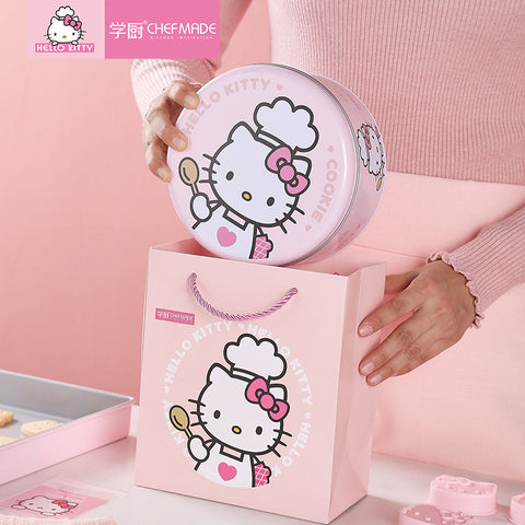 COOKIE TIN ROUND 169XH89MM HELLO KITTY (#110462)