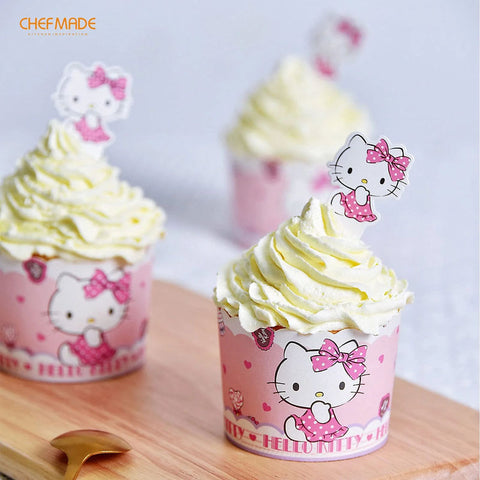 MUFFIN CASE 70XH53MM HELLO KITTY 25PC (#110470)