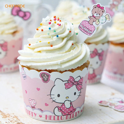 MUFFIN CASE 70XH53MM HELLO KITTY 25PC (#110470)