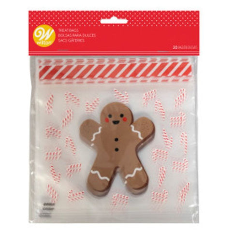 COOKIE BAG XMAS RESEALABLE GINGERBREAD BOY 20 CT (#110799)