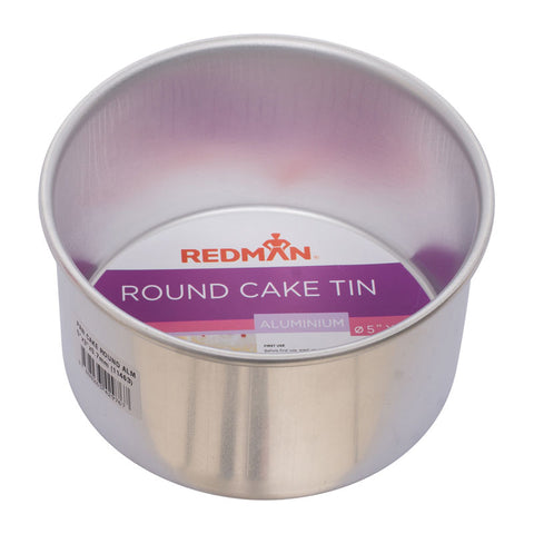 ROUND CAKE TIN ALUM ANODIZED 5"X3" (#11463)
