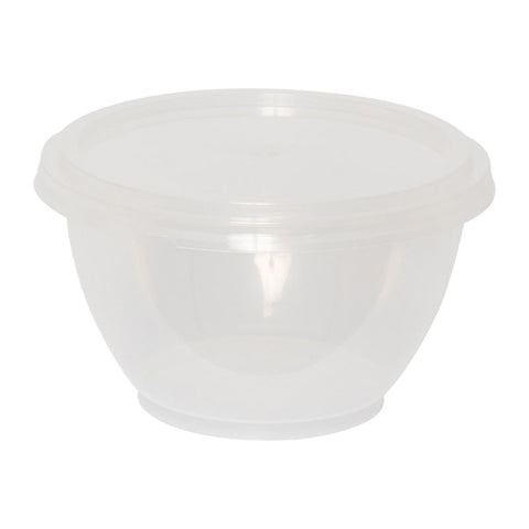 PP PLASTIC MICROWAVABLE CONTAINER 200ML Ø93MMX52MM 50PC (#12285)