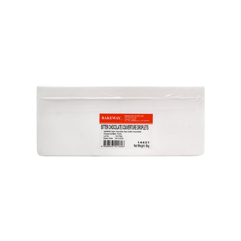 BITTER CHOCOLATE COUVERTURE DROPLETS 6KG (#14431)