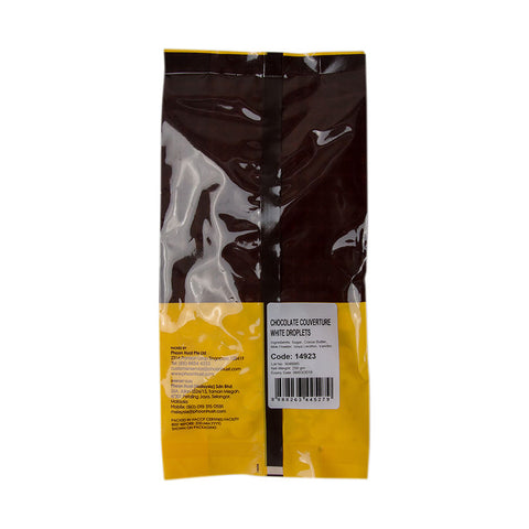 WHITE CHOCOLATE COUVERTURE DROPLETS 250G (#14923)