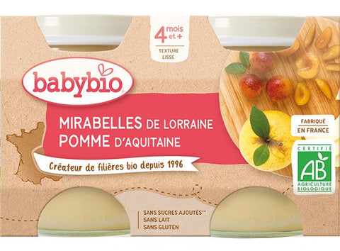 ORGANIC MIRABELLE AQUITAINE APPLE PUREE 130G (#126706)