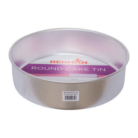 ROUND CAKE TIN ALUM ANODIZED 10"X3" (#1614)