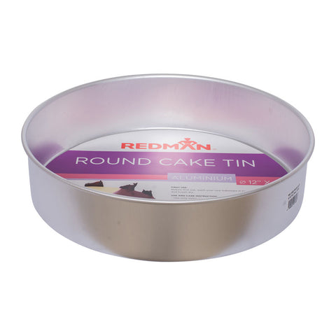 ROUND CAKE TIN ALUM ANODIZED 12"X3" (#1616)