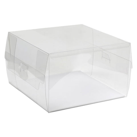 PVC DISPLAY CAKE BOX+BOARD 20X20XH13CM (#202634)
