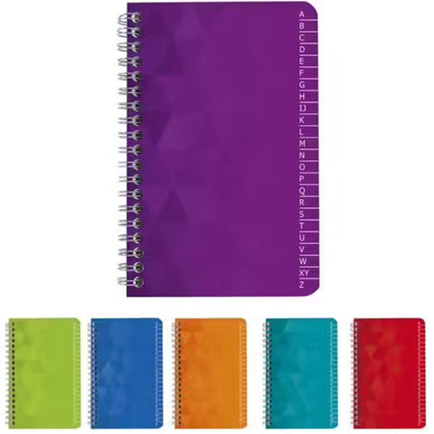 SPIRAL INDEX BOOK SMALL SQUARES ASSORTED (#119779)